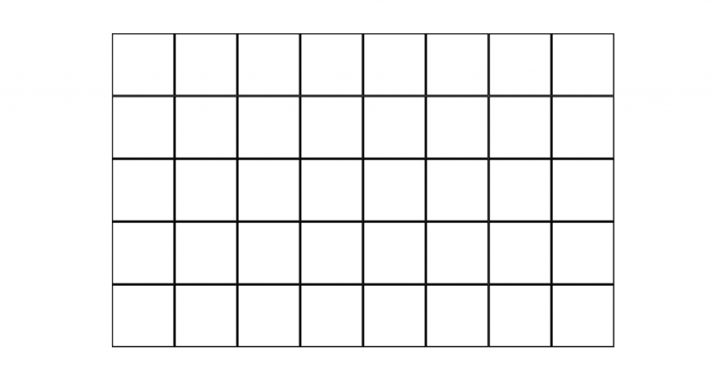 a grid measuring 8 x 5 metres